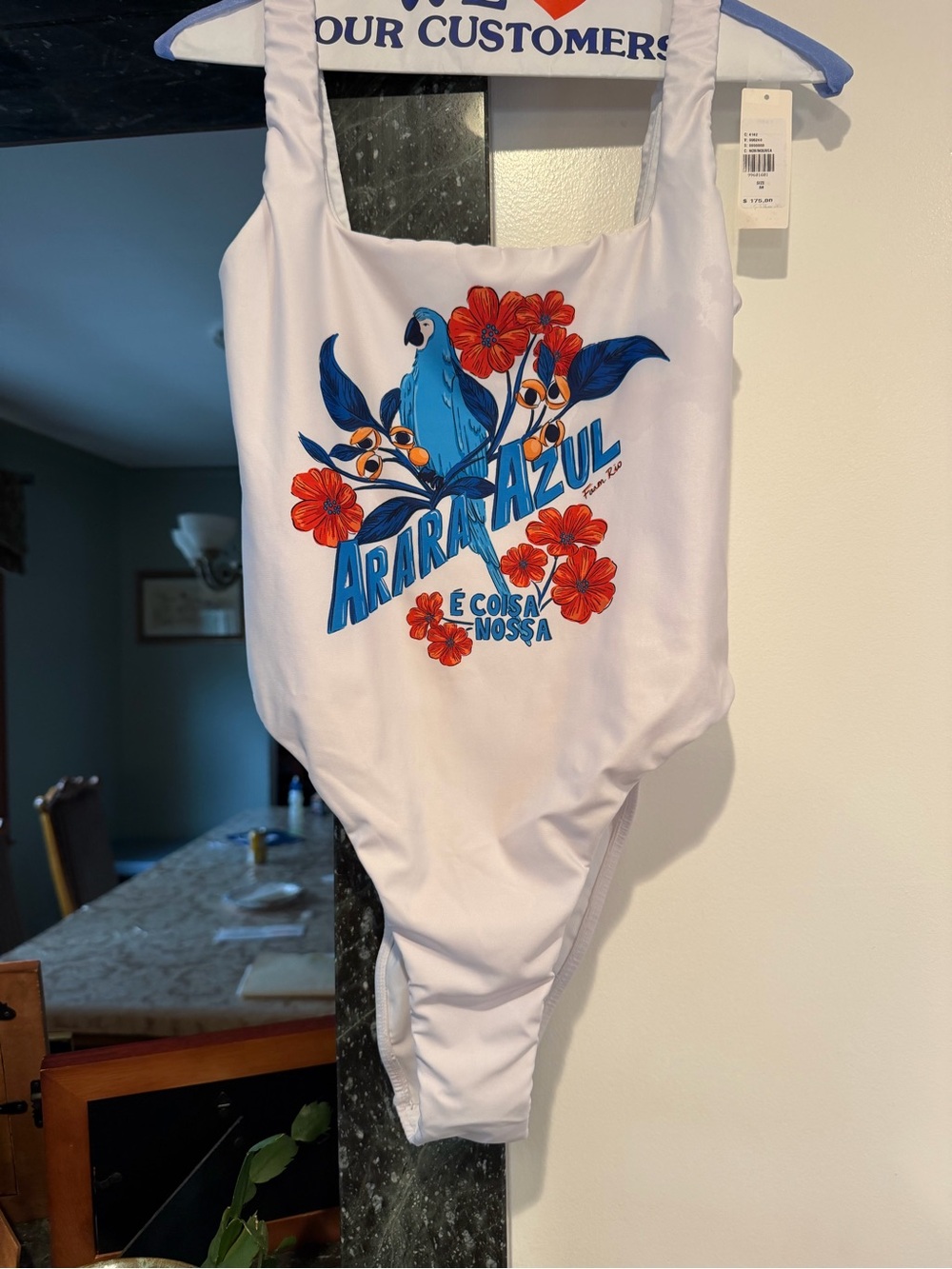 Farm Rio x Anthropologie Parrot High Leg One Piece Swimsuit - LIKE NEW